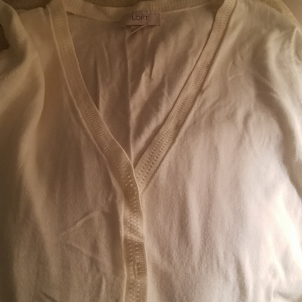 Loft cream cardigan